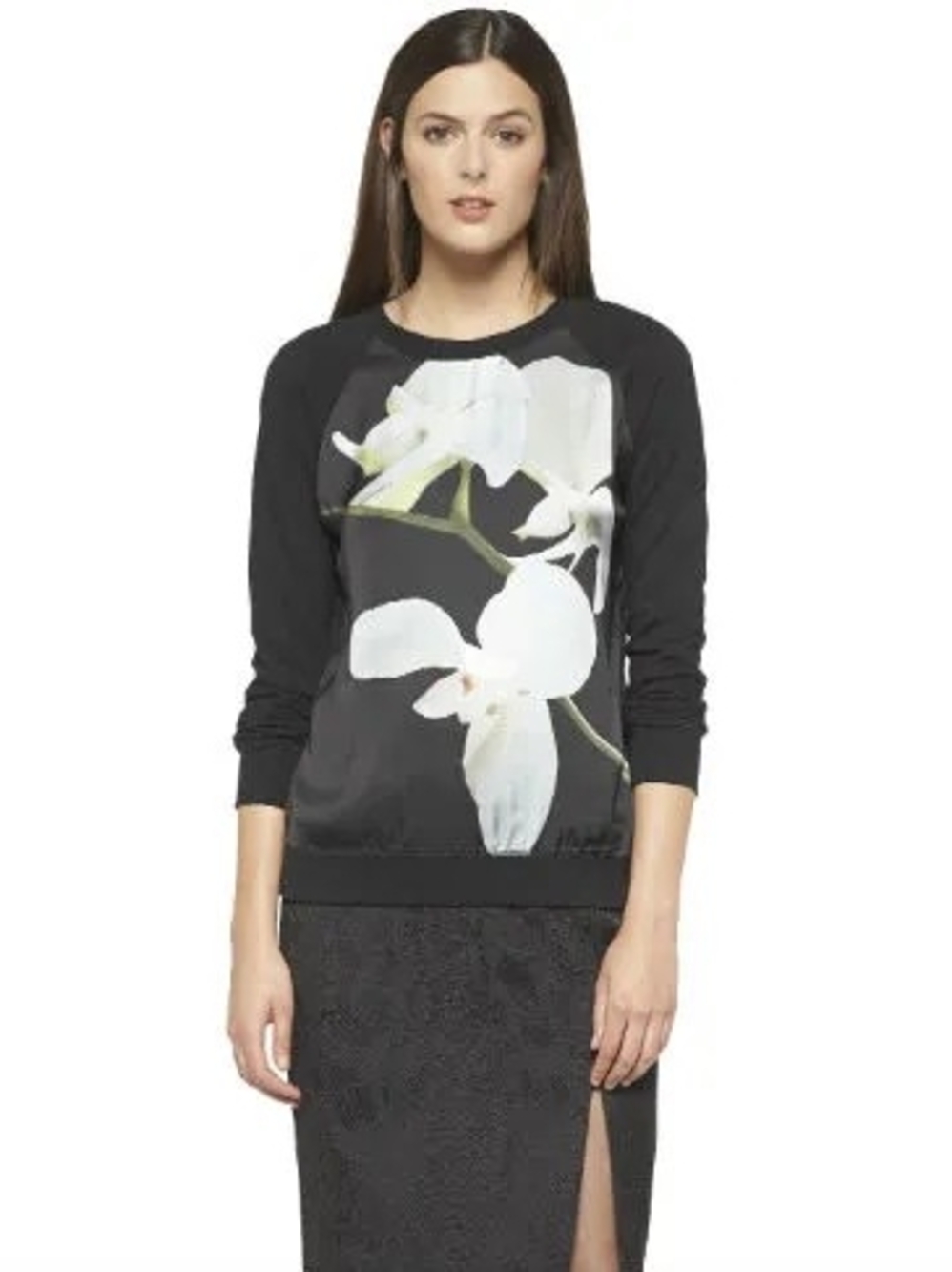 Altuzarra for Target Orchid Floral Sweatshirt Y2K Statement Pullover Size S